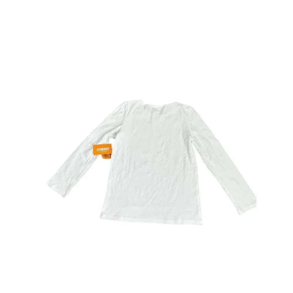 NEW Gymboree Playproof Uniform White Long Sleeve Shirt